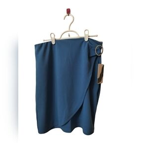 Blue Skirt with rhinestone embellishment XL